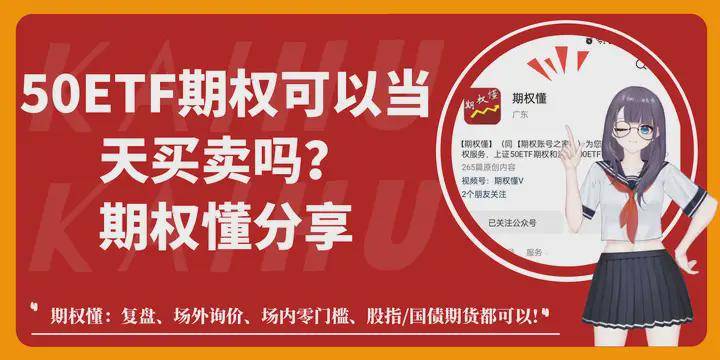 50ETF期权可以当天买卖吗？